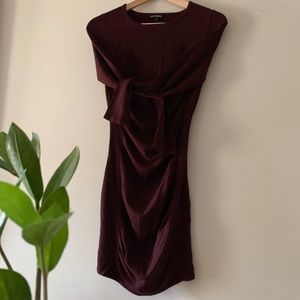 Express Ruched Sweater Dress